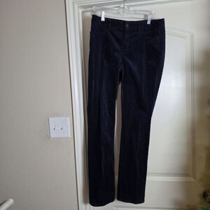 Talbots petites Heritage Stretch Corduroy Straight Leg Pants Skinny Navy Size 8P